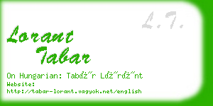 lorant tabar business card